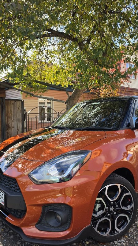 Детали глянцевого покрытия и полос на Suzuki Swift Sport
